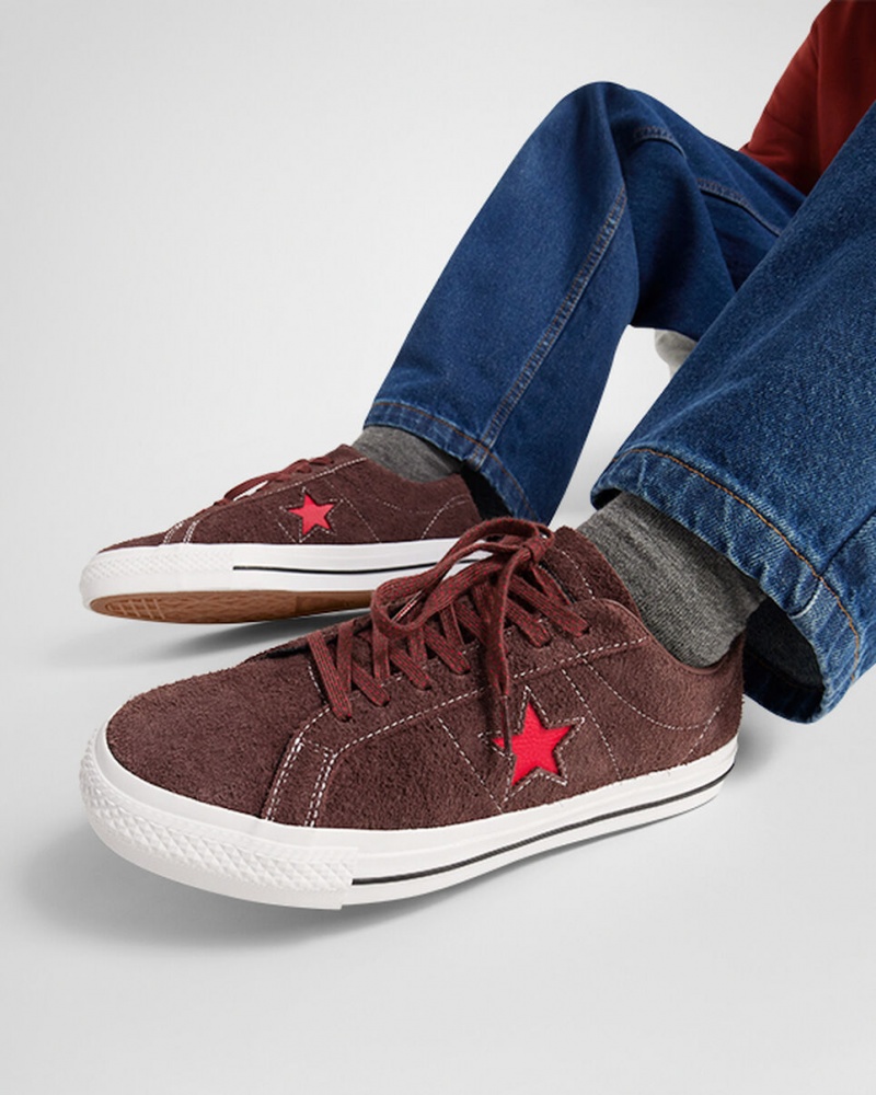 Converse CONS One Star Pro Bruin Wit Rood | 1530-EXLSY