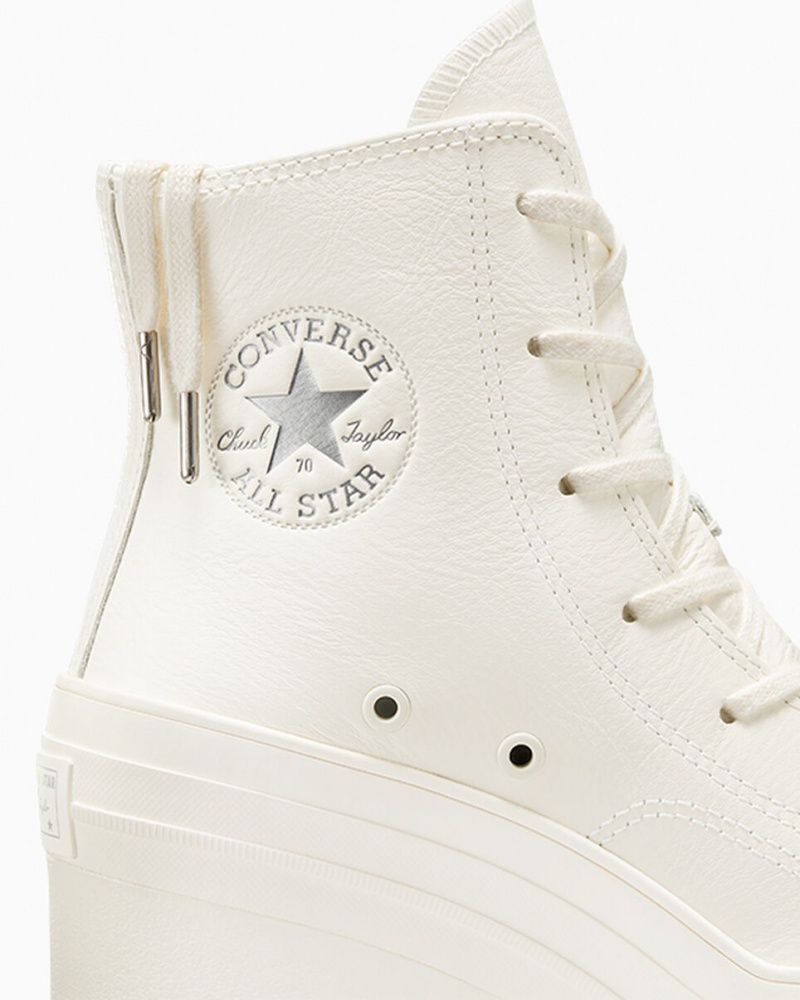 Converse Chuck 70 De Luxe Heel Leren Zilver | 1482-SQLBJ