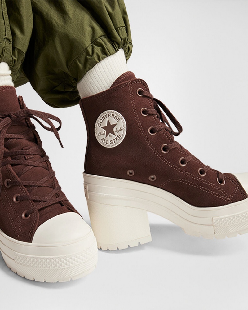 Converse Chuck 70 De Luxe Heel Suede Bruin | 6825-LUIPF