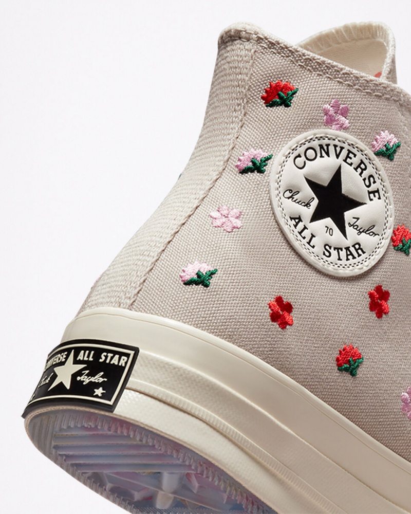 Converse Chuck 70 Floral Embroidery Desert Sand / Egret | 5380-EOWZK