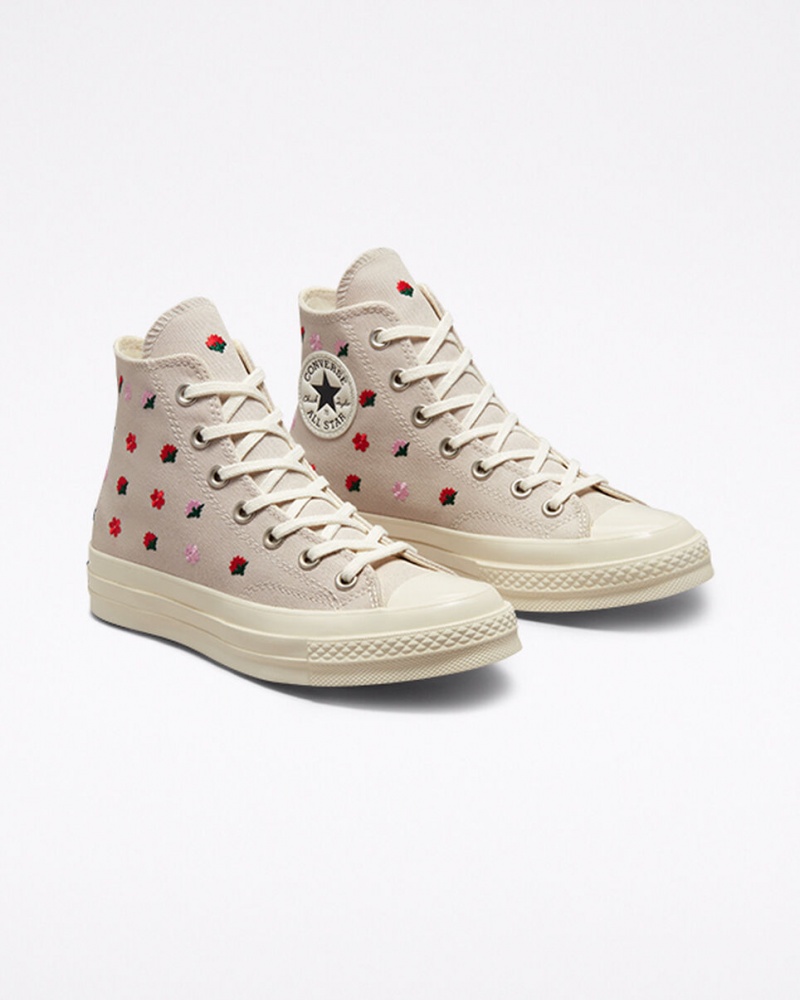 Converse Chuck 70 Floral Embroidery Desert Sand / Egret | 5380-EOWZK