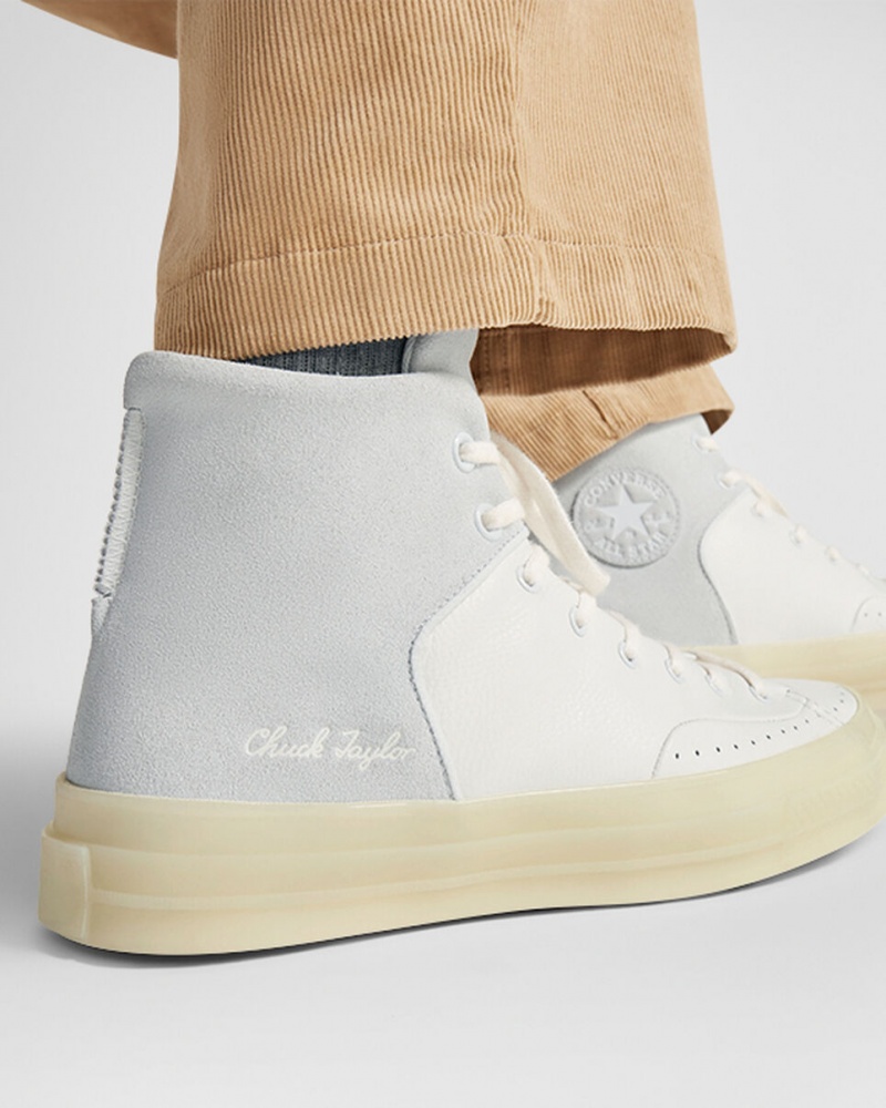 Converse Chuck 70 Marquis Leren Wit Grijs | 4076-DEHOR