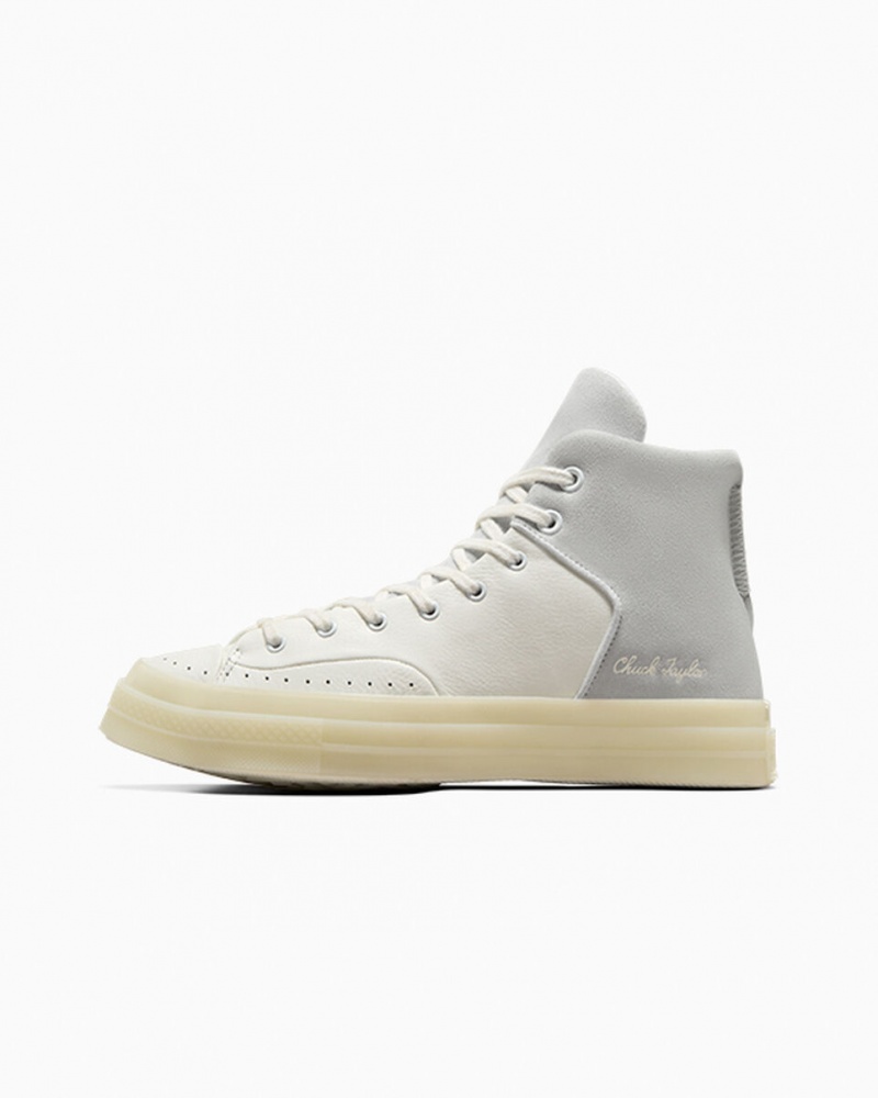 Converse Chuck 70 Marquis Leren Wit Grijs | 4076-DEHOR