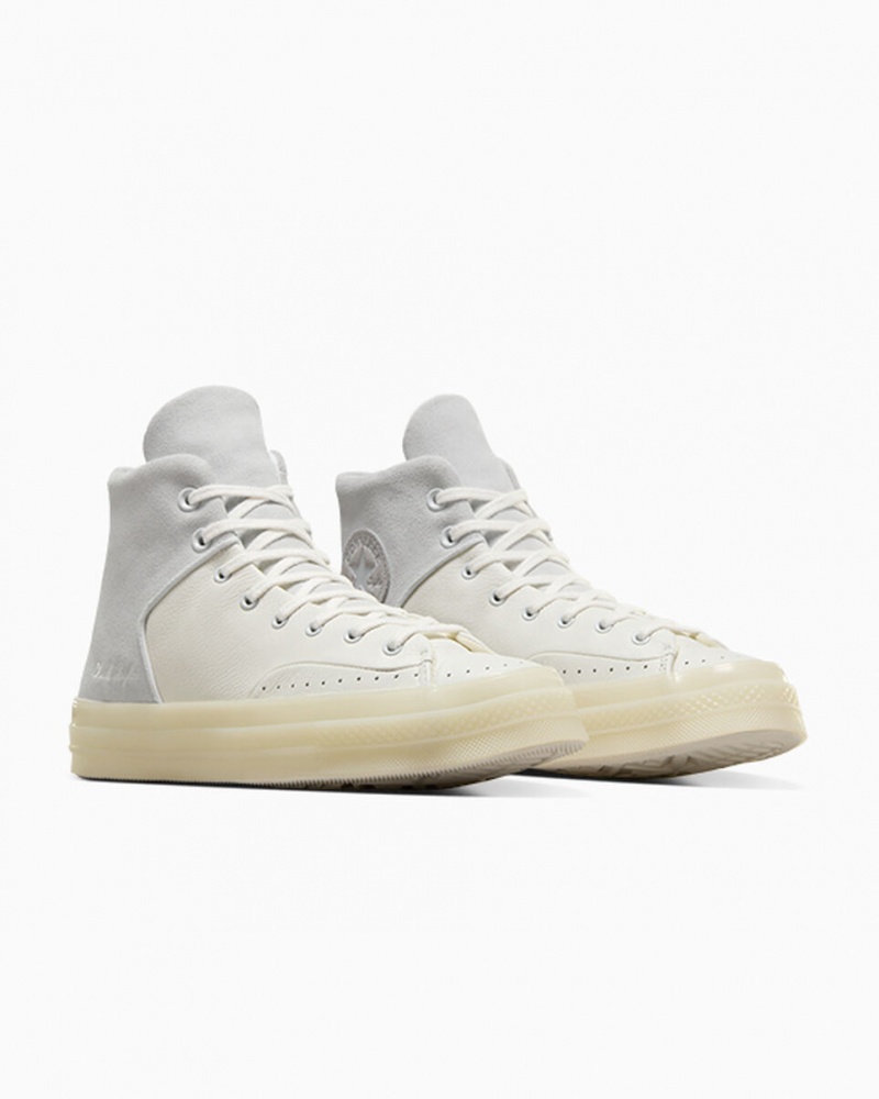 Converse Chuck 70 Marquis Leren Wit Grijs | 4076-DEHOR