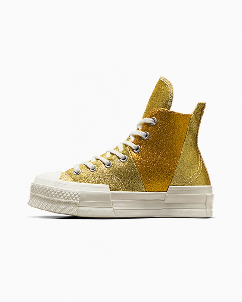 Converse Chuck 70 Plus Glitter Wit Donkergoud | 2587-FYIMK