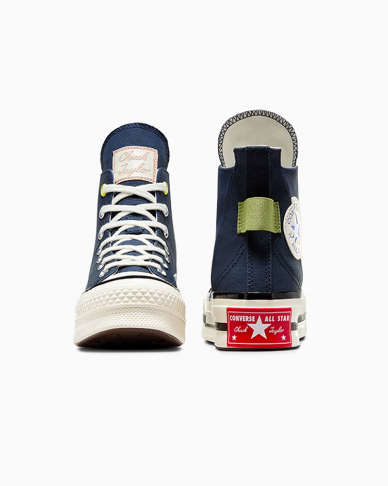 Converse Chuck 70 Plus Heel Loop Donkerblauw Zwart | 1082-OFYWQ