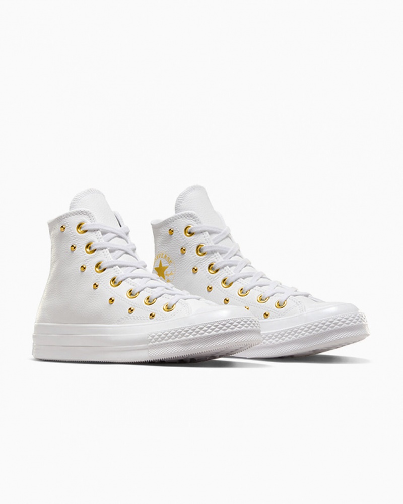 Converse Chuck 70 Star Studded Wit Wit Goud | 7356-FAONK