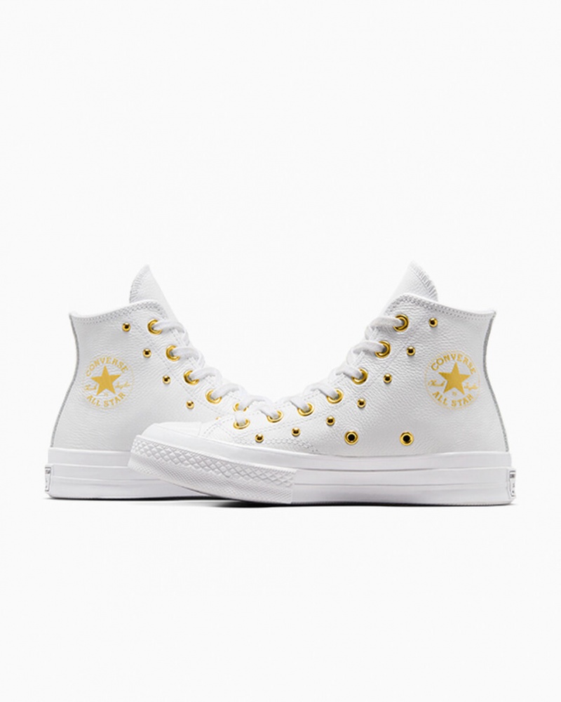 Converse Chuck 70 Star Studded Wit Wit Goud | 7356-FAONK