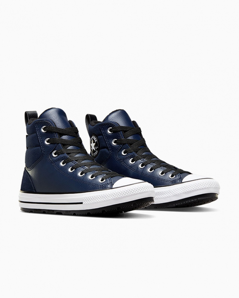 Converse Chuck Taylor All Star Berkshire Boot Obsidian Zwart Wit | 3518-UHLAR