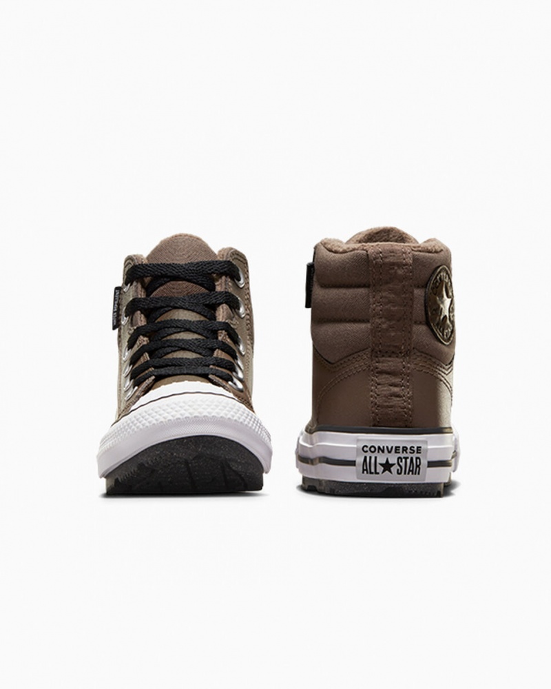 Converse Chuck Taylor All Star Berkshire Boot Leren Zwart Wit | 2415-XFKUM