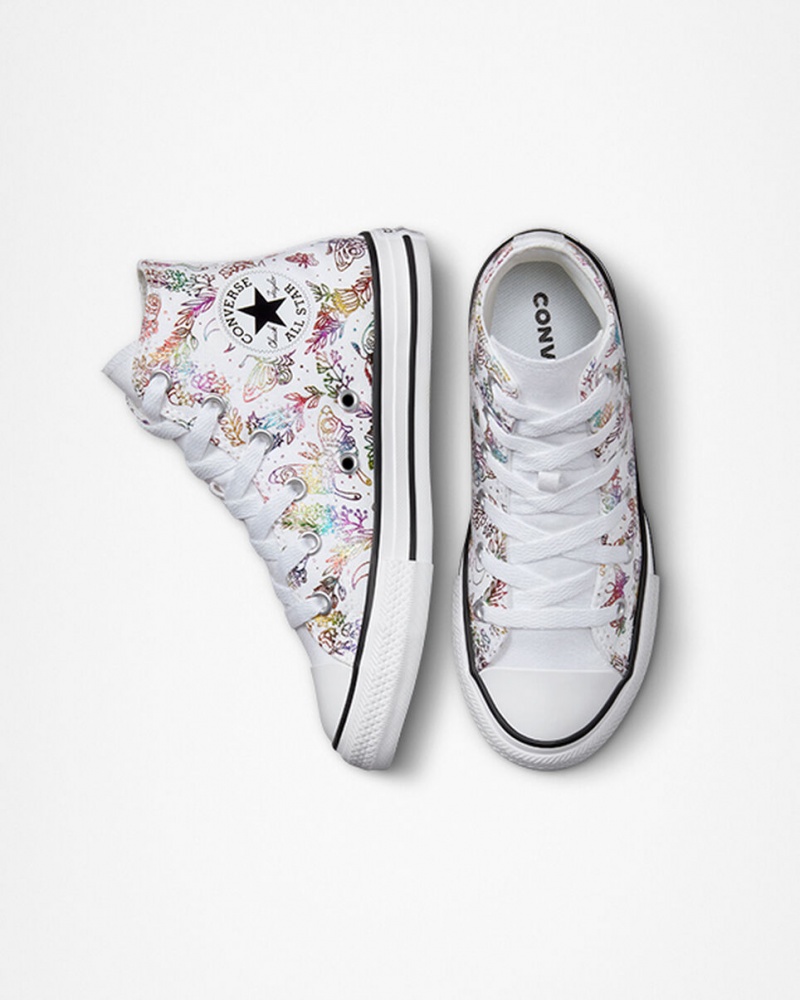 Converse Chuck Taylor All Star Butterfly Shine Wit Roze Paars Blauw | 8734-EKRMW