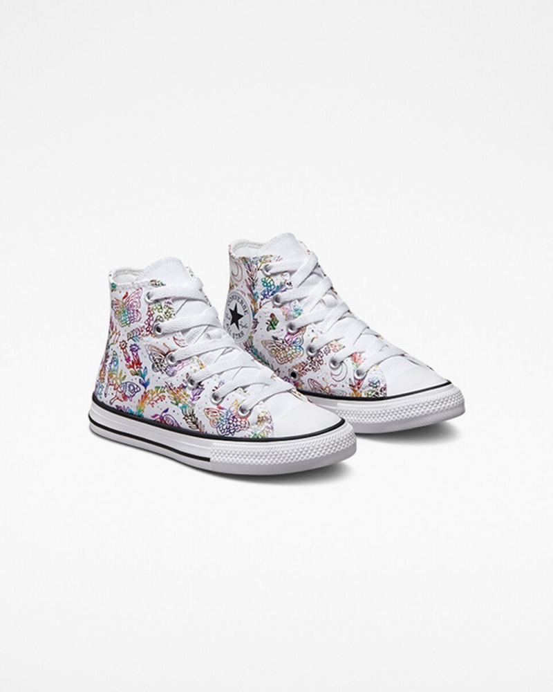 Converse Chuck Taylor All Star Butterfly Shine Wit Roze Paars Blauw | 2143-INULM