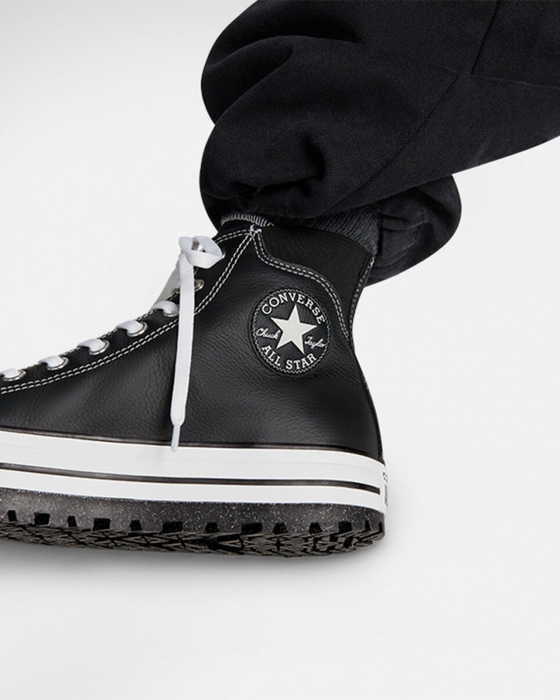 Converse Chuck Taylor All Star City Trek Waterdichte Boot Zwart Wit Zilver | 3841-XKQUB