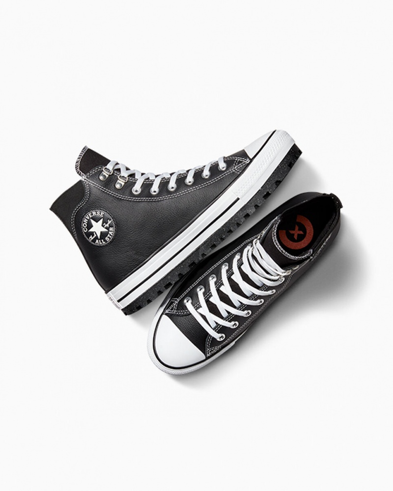 Converse Chuck Taylor All Star City Trek Waterdichte Boot Zwart Wit Zilver | 3841-XKQUB