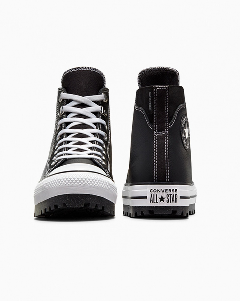 Converse Chuck Taylor All Star City Trek Waterdichte Boot Zwart Wit Zilver | 3841-XKQUB