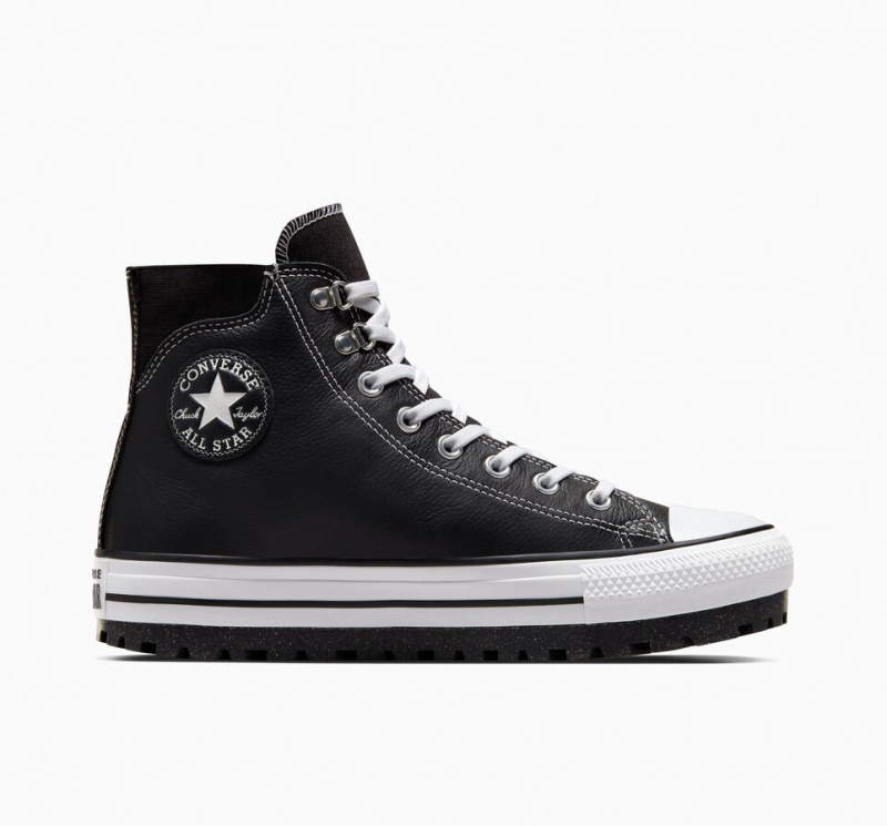 Converse Chuck Taylor All Star City Trek Waterdichte Boot Zwart Wit Zilver | 3841-XKQUB