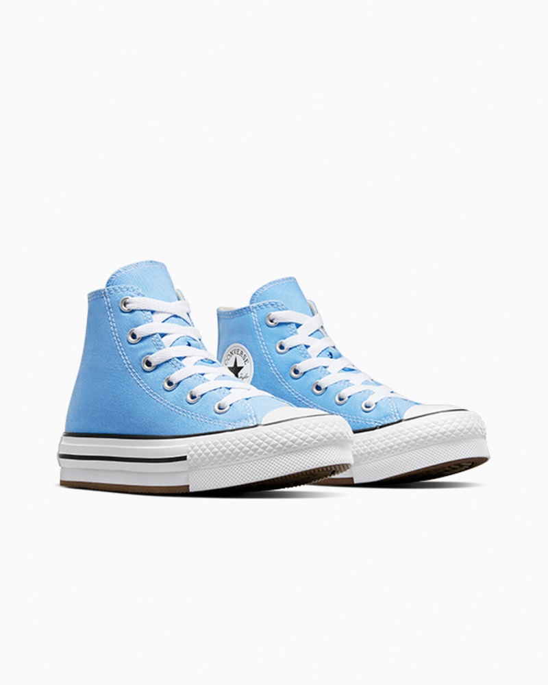 Converse Chuck Taylor All Star EVA Lift Platform Seasonal Color Blauw Wit Zwart | 6813-IJEWR