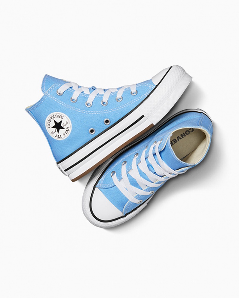 Converse Chuck Taylor All Star EVA Lift Platform Seasonal Color Blauw Wit Zwart | 6813-IJEWR