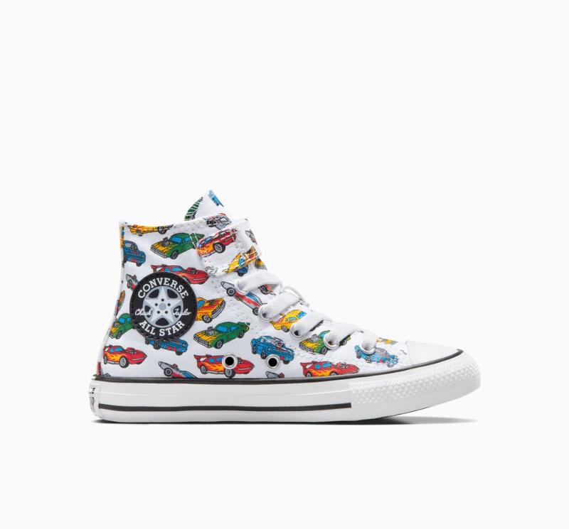 Converse Chuck Taylor All Star Easy-On Cars Wit Geel Rood | 9320-KZIRF