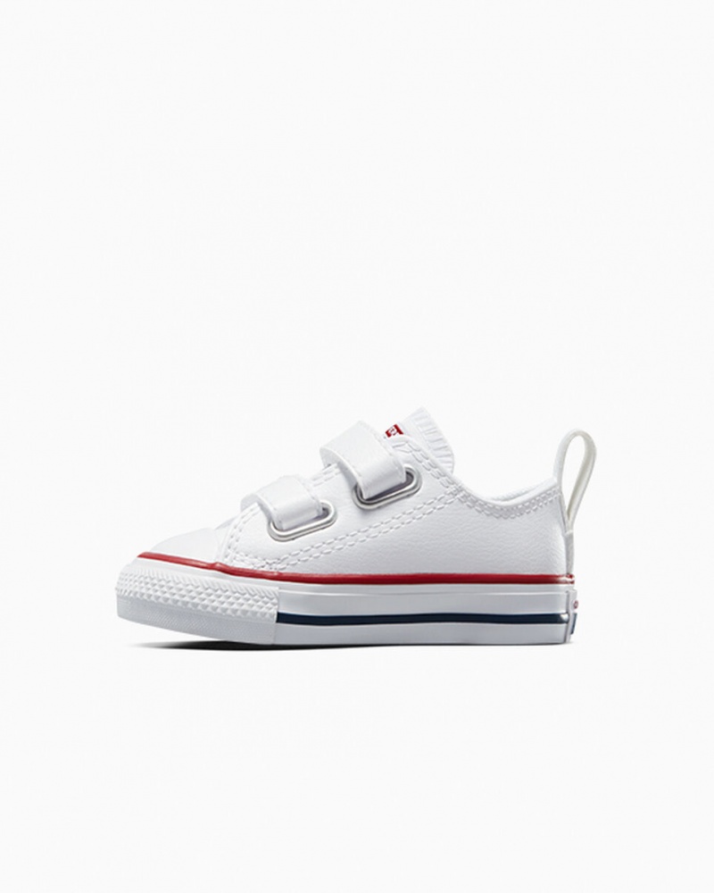 Converse Chuck Taylor All Star Easy-On Leren Wit | 6283-VPSRQ