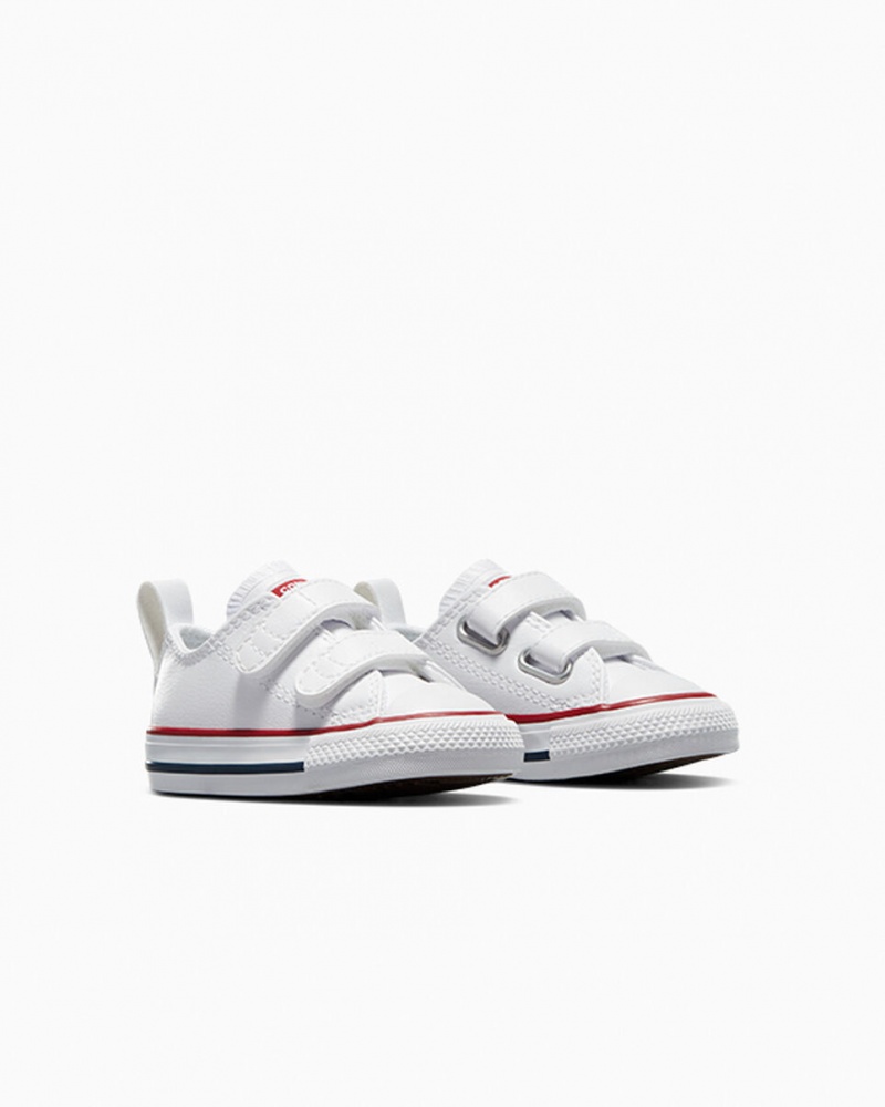 Converse Chuck Taylor All Star Easy-On Leren Wit | 6283-VPSRQ