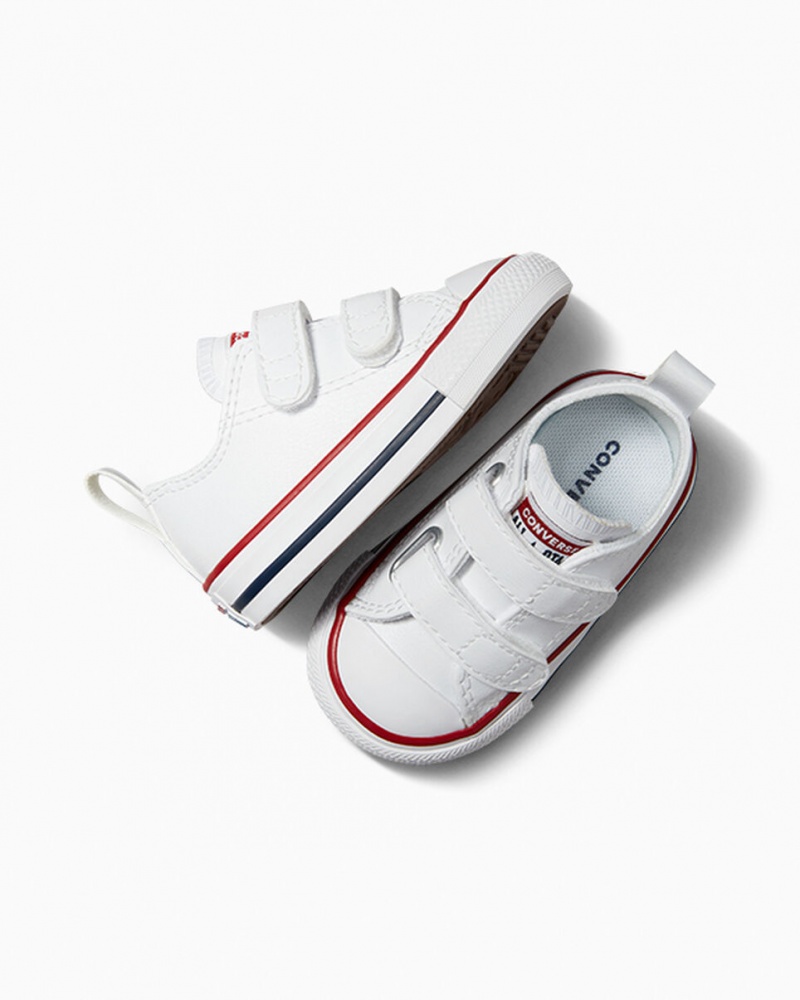 Converse Chuck Taylor All Star Easy-On Leren Wit | 6283-VPSRQ