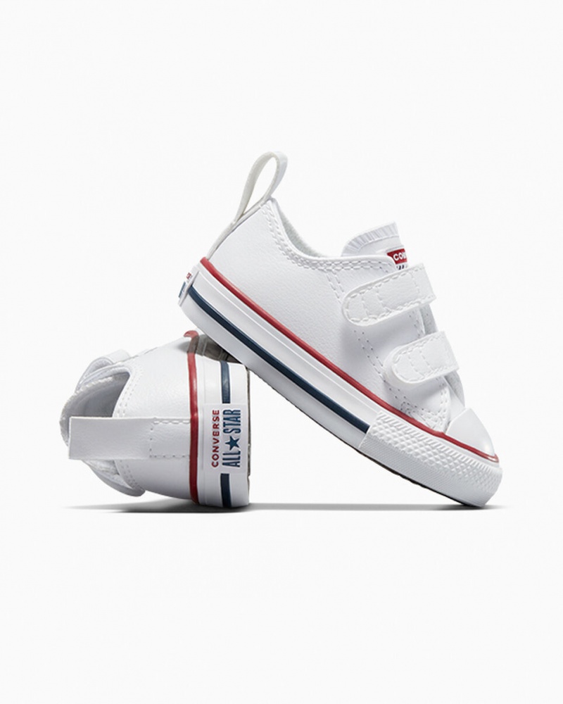 Converse Chuck Taylor All Star Easy-On Leren Wit | 6283-VPSRQ