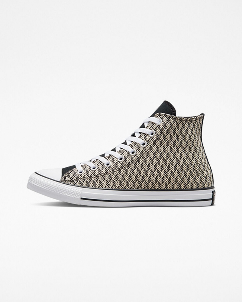 Converse Chuck Taylor All Star Herringbone Zwart Wit | 6134-LWAMN