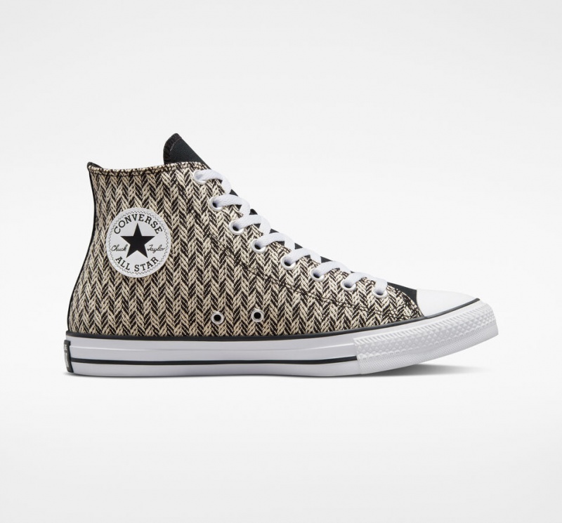 Converse Chuck Taylor All Star Herringbone Zwart Wit | 6134-LWAMN