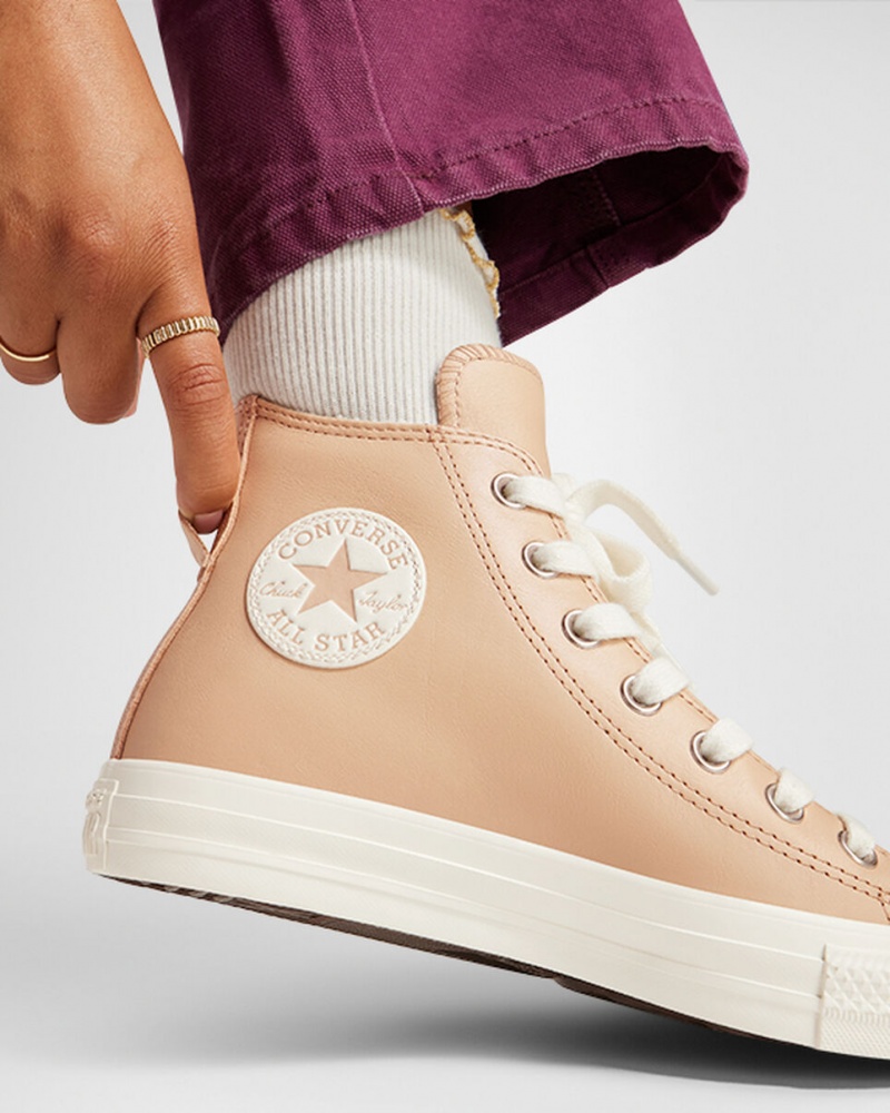 Converse Chuck Taylor All Star Leren Faux Fur Lining Epic Dune / Egret / Egret | 7803-DNGRH