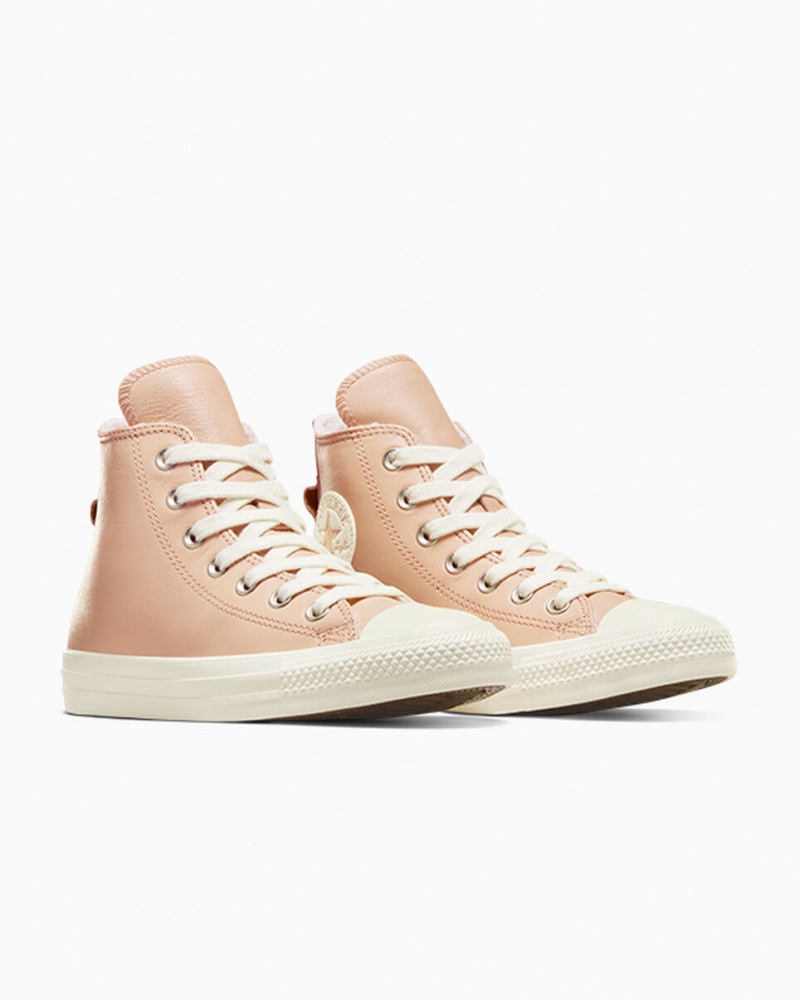 Converse Chuck Taylor All Star Leren Faux Fur Lining Epic Dune / Egret / Egret | 7803-DNGRH