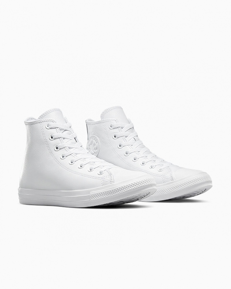 Converse Chuck Taylor All Star Leren Wit | 3891-LFWAT