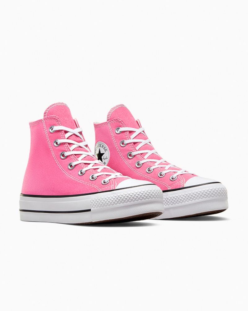 Converse Chuck Taylor All Star Lift Platform Roze Wit Zwart | 4381-VJMWU