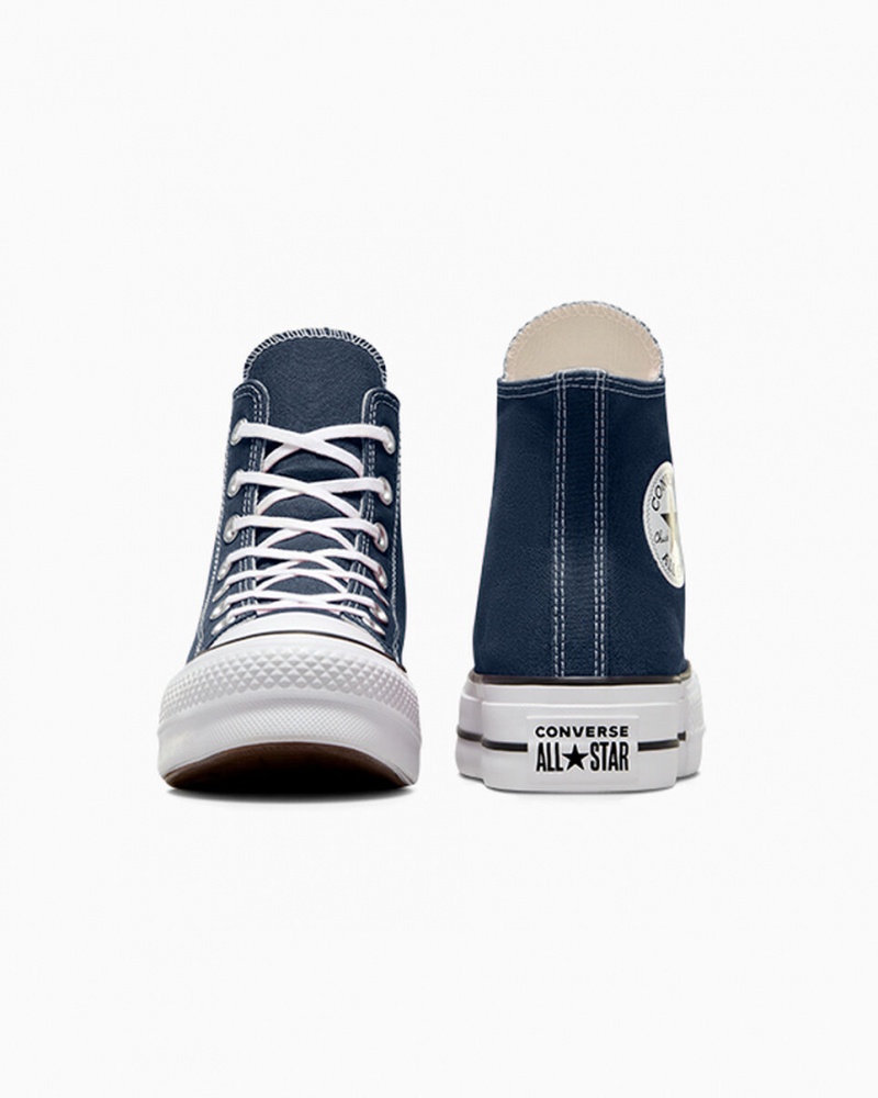 Converse Chuck Taylor All Star Lift Platform Donkerblauw Wit Zwart | 9825-NKPFM