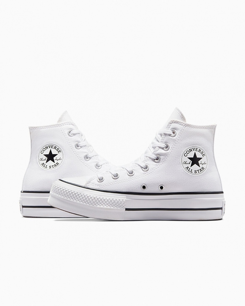 Converse Chuck Taylor All Star Lift Platform Wit Zwart Wit | 0692-KYHOU