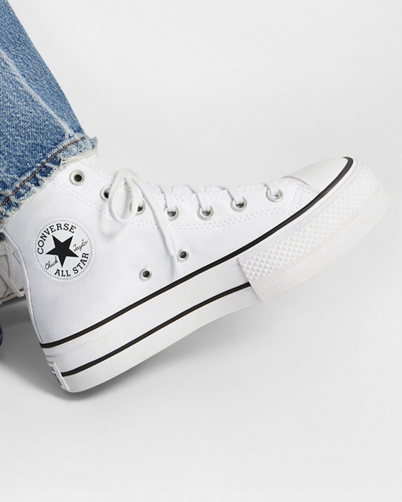 Converse Chuck Taylor All Star Lift Platform Wit Zwart Wit | 0692-KYHOU