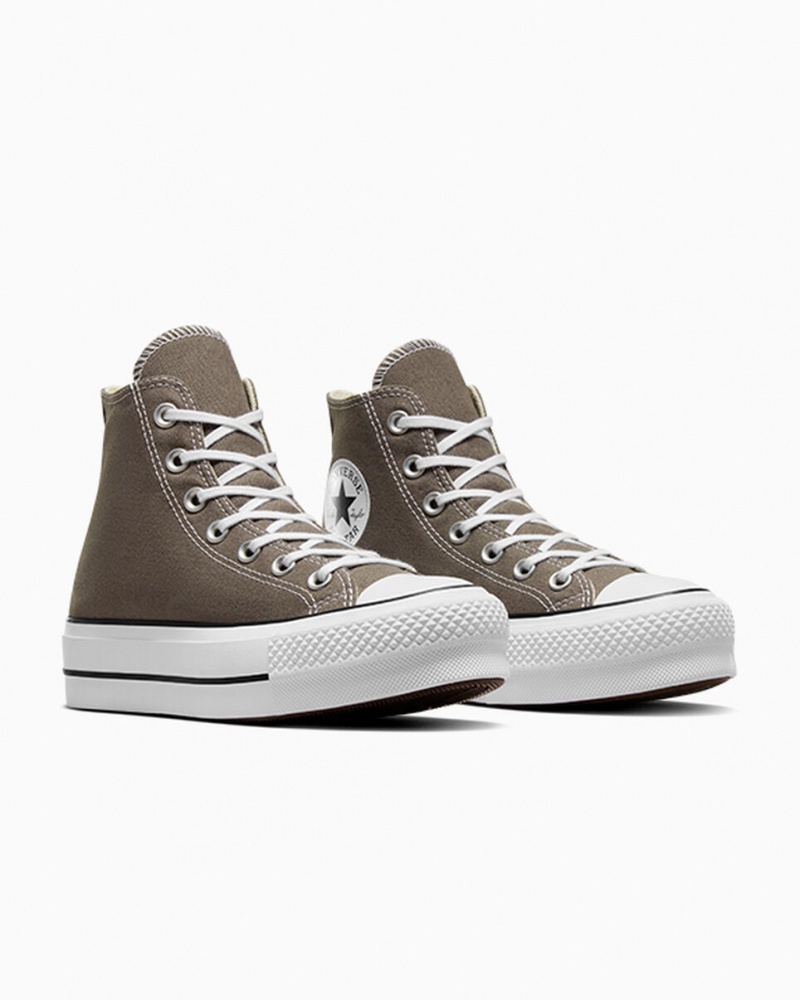 Converse Chuck Taylor All Star Lift Platform Wit Zwart | 9856-IPLSB