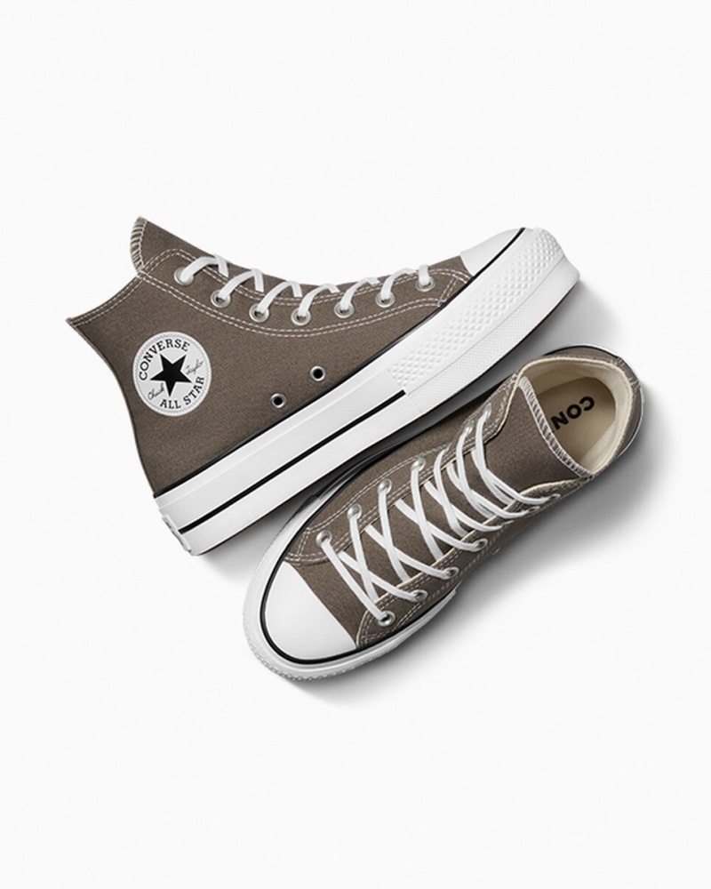 Converse Chuck Taylor All Star Lift Platform Wit Zwart | 9856-IPLSB