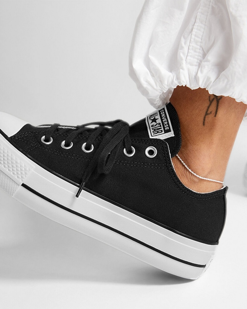 Converse Chuck Taylor All Star Lift Platform Zwart Wit Wit | 5637-WZQOB