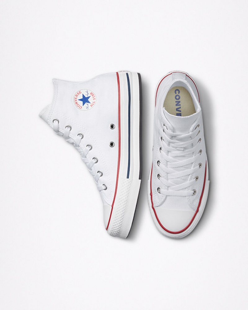 Converse Chuck Taylor All Star Lift Platform Wit Donkerblauw | 9863-HXDMS