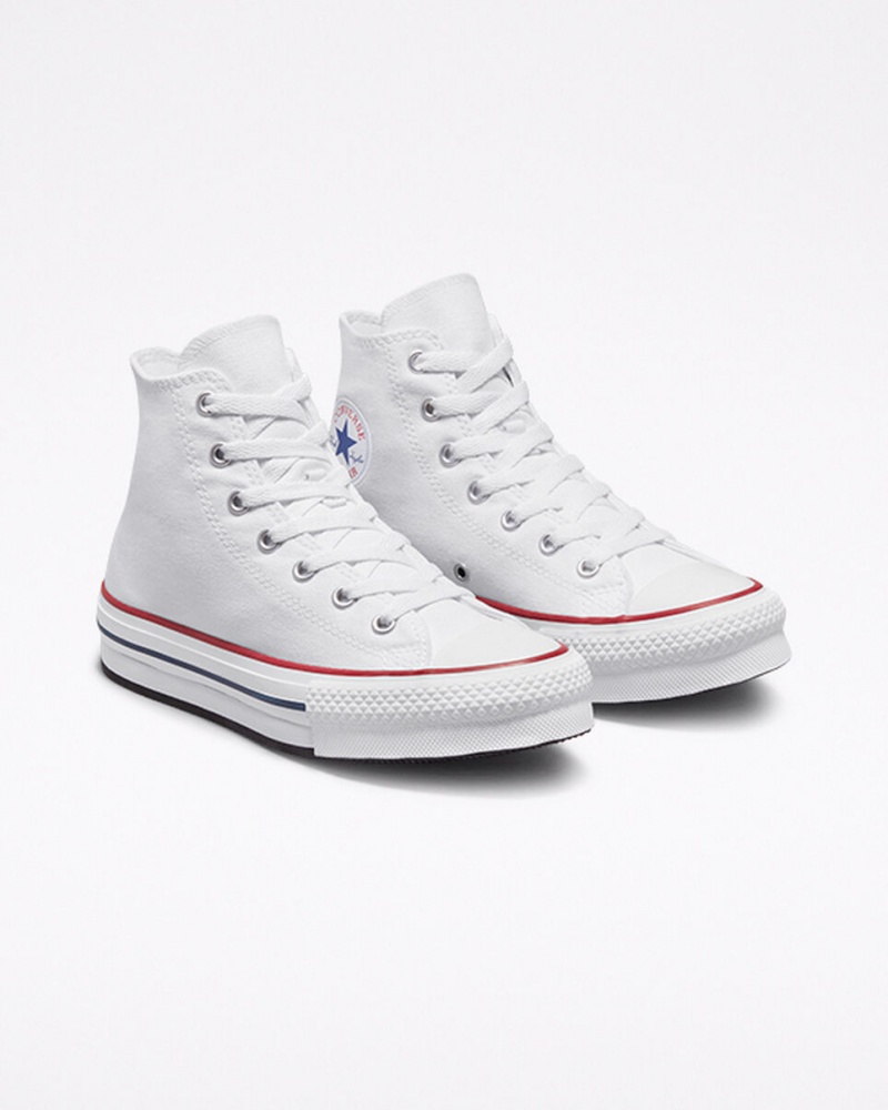 Converse Chuck Taylor All Star Lift Platform Wit Donkerblauw | 9863-HXDMS