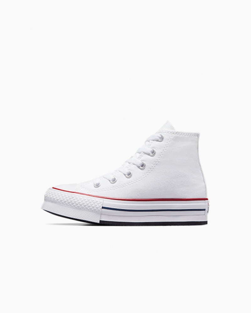 Converse Chuck Taylor All Star Lift Platform Wit Donkerblauw | 4675-UIAND