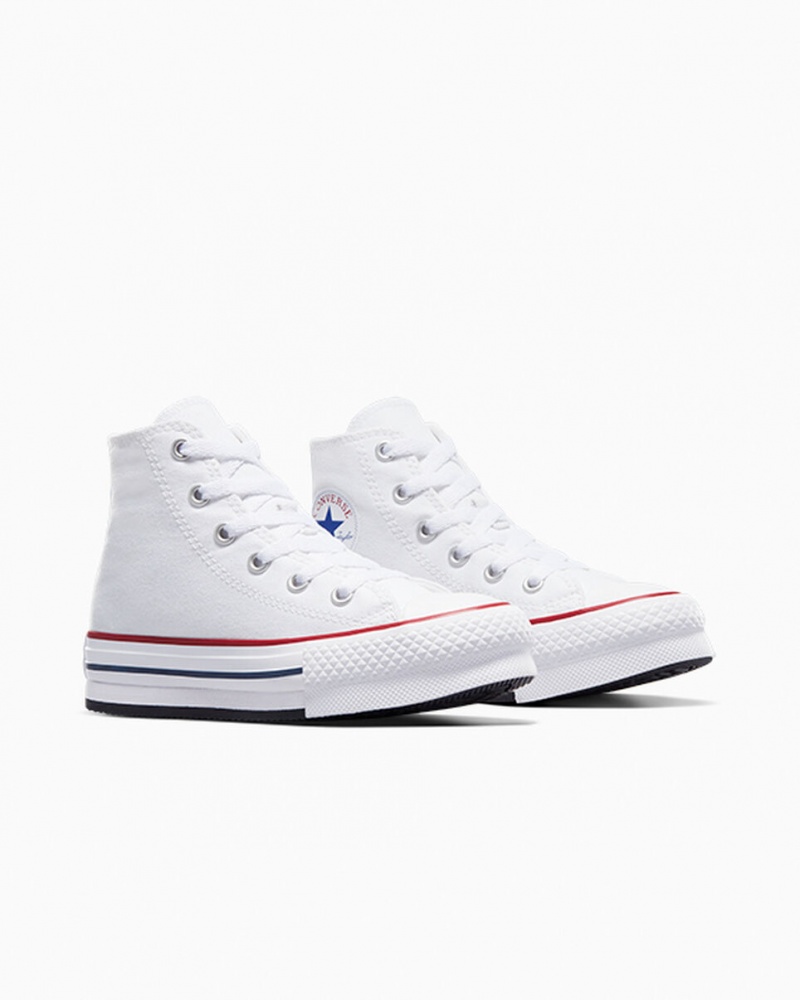 Converse Chuck Taylor All Star Lift Platform Wit Donkerblauw | 4675-UIAND