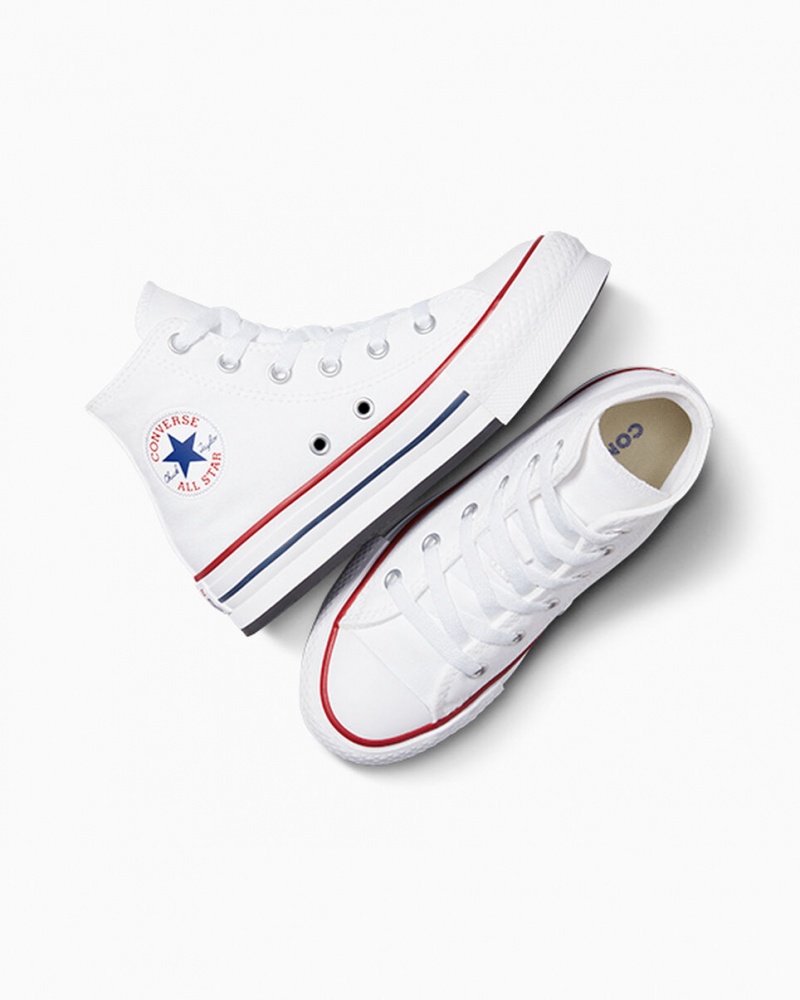 Converse Chuck Taylor All Star Lift Platform Wit Donkerblauw | 4675-UIAND