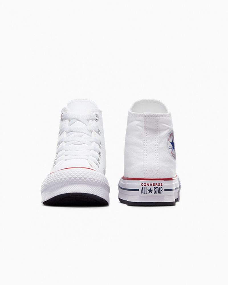 Converse Chuck Taylor All Star Lift Platform Wit Donkerblauw | 4675-UIAND