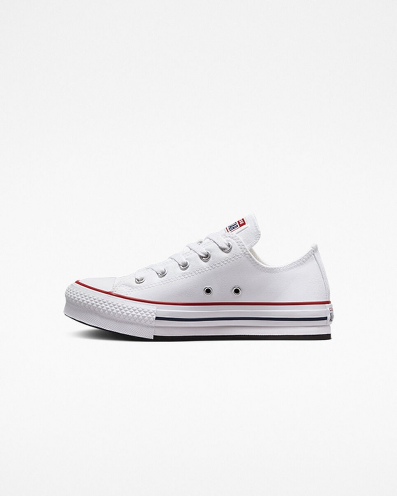 Converse Chuck Taylor All Star Lift Platform Wit Donkerblauw | 1405-MBLNF