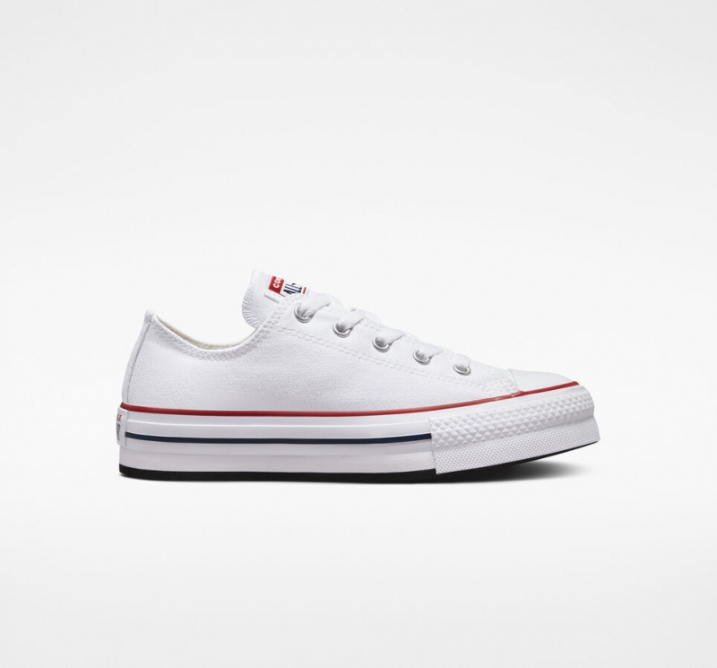 Converse Chuck Taylor All Star Lift Platform Wit Donkerblauw | 1405-MBLNF