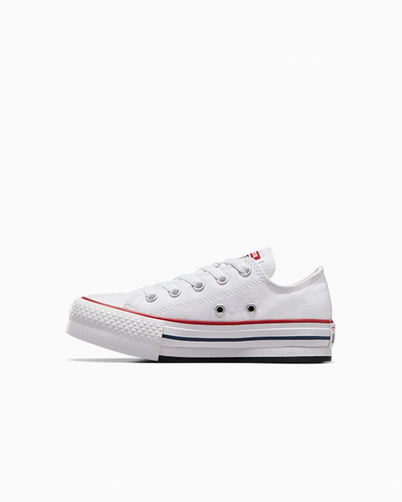 Converse Chuck Taylor All Star Lift Platform Wit Donkerblauw | 0498-ICAFK