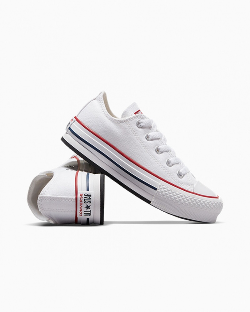 Converse Chuck Taylor All Star Lift Platform Wit Donkerblauw | 0498-ICAFK