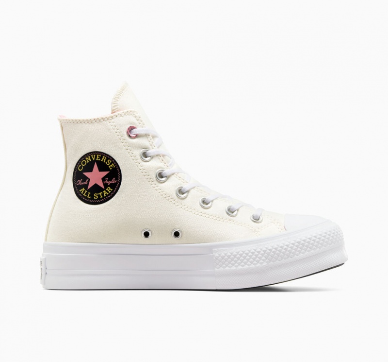 Converse Chuck Taylor All Star Lift Platform Alchemy Embroidery Zwart Roze | 1950-OPQLZ